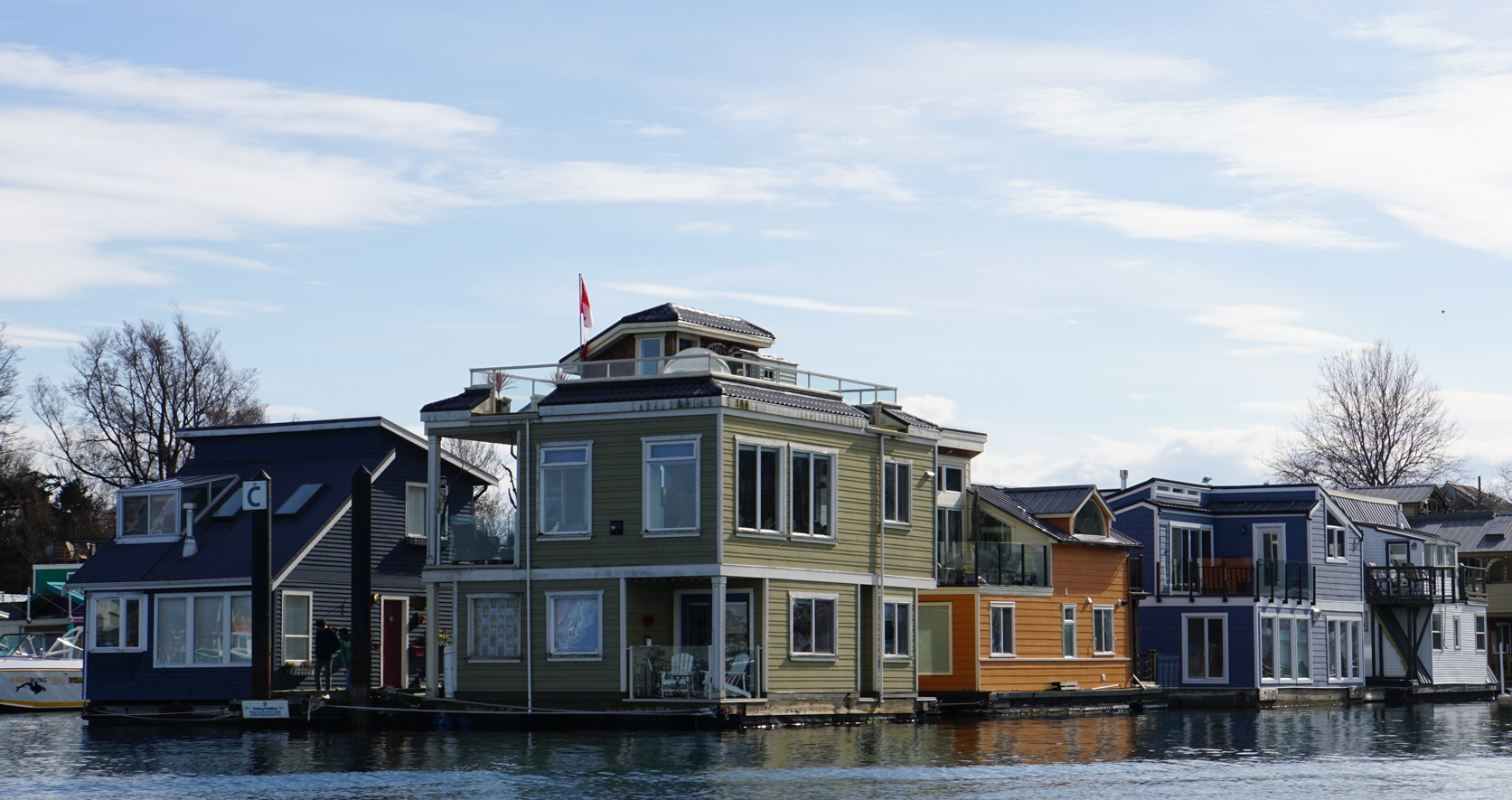 A set of suburban houses